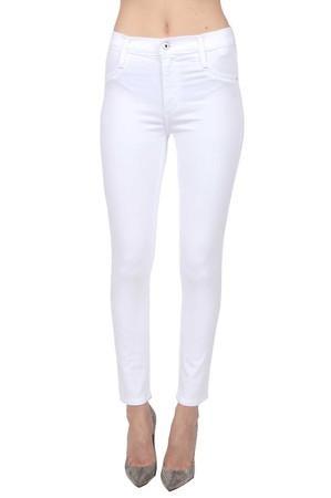 James Jeans Zpe Back Zip Cropped Skinny In Frost White