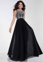 Tiffany Homecoming - 16275 Sleeveless Crystal Foliage A-line Gown