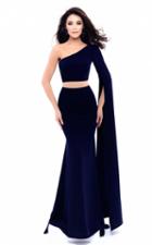 Tarik Ediz - 93325 Asymmetric Two-piece Fitted Gown