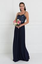 Elizabeth K - Gl2416 Sequined Sweetheart Chiffon A-line Dress