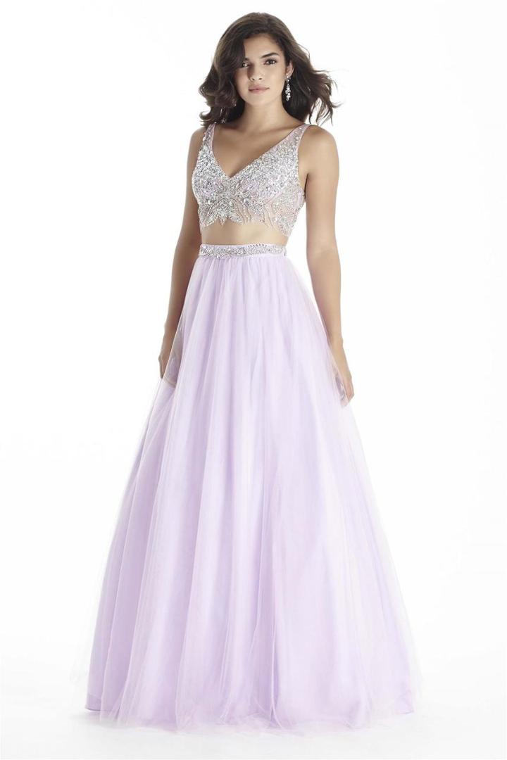 Jolene Collection - 17029 Jeweled Floral Illusion Gown
