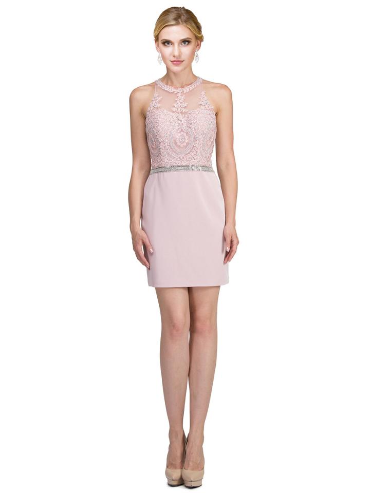 Dancing Queen - Sleeveless Beaded Lace Sheath Dress