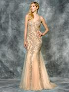 Colors Dress - 1659 Lace V-neck Mermaid Dress