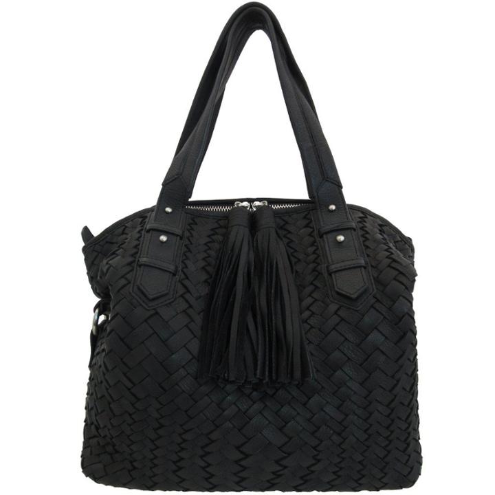 Joelle Hawkens By Treesje - Sophie Convertible Satchel Lamba Cow / Black
