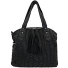Joelle Hawkens By Treesje - Sophie Convertible Satchel Lamba Cow / Black