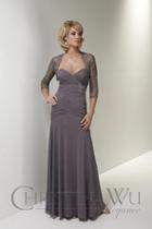 Christina Wu Elegance - 17784 Brooch Ornate Pleated Interweave Gown