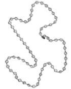 Cz By Kenneth Jay Lane - 36 Round Black Cz Bezel Set Necklace
