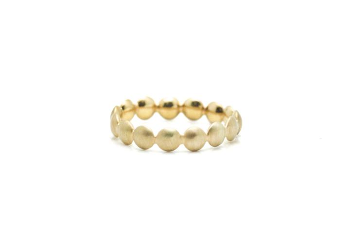 Tresor Collection - Lente Ring In 18k Yellow Gold With Satin Finish