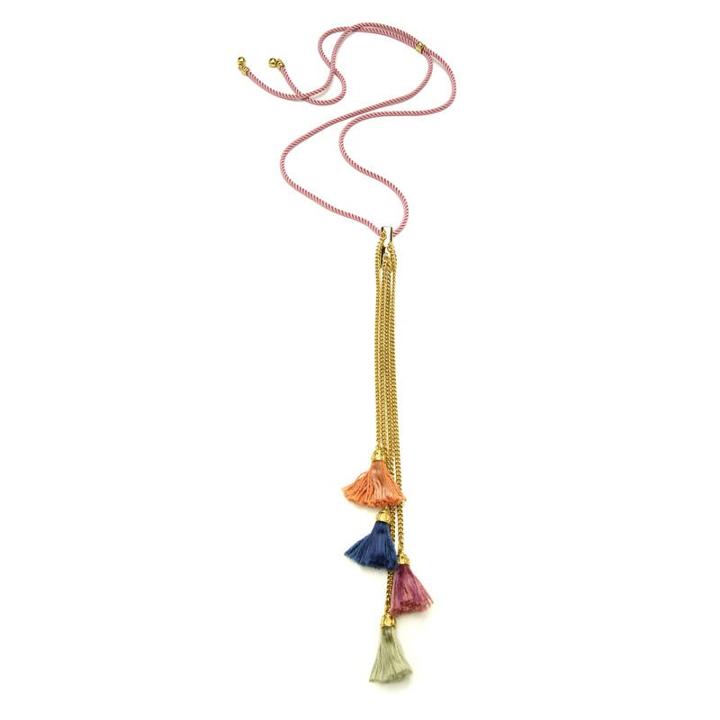Ben-amun - Venetian Breeze Tassel Petite Bar Necklace