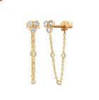 Logan Hollowell - New! Star Shower 3 Bezel Chain Earring