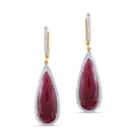 Tresor Collection - Ruby And Diamond Earrings In 18k Yellow Gold