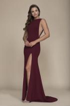 Nox Anabel - C024 Alluring Bateau Neck Sheath Dress