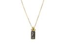 Tresor Collection - 18k Yellow Gold Necklace With Black Rutile And Champagne Diamond