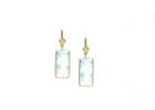 Tresor Collection - 18k Yellow Gold Earring With Aquamarine And Champagne Diamond Default Title