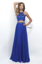 Intrigue - Embellished Crop Top A-line Chiffon Evening Dress 289