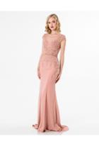 Terani Evening - Beaded Ethereal Leaf Embellished Jersey Mermaid Gown 1522e0469a