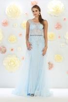 Sleeveless With Pearl And Rhinestone Embellishment A-line Dress