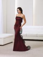 Montage By Mon Cheri - 211933 Long Dress In Wine Black