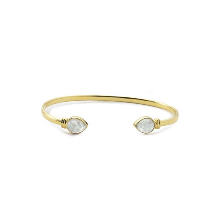 Margaret Elizabeth - Petite Teardrop Bangle Moonstone