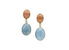 Tresor Collection - 18k Yellow Gold Earring With Aquamarine & Moonstone Default Title