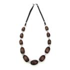 Ben-amun - Natura Oval Wood Bead Necklace