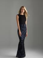 Madison James - 18-800m Cap Sleeves Jersey And Sequined Gown
