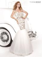 Tarik Ediz - Embellished V-neck Gown 92398