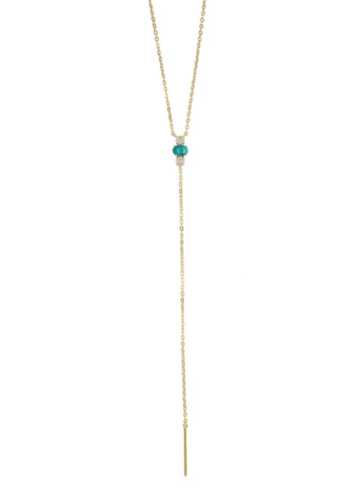 Rachael Ryen - Gemstone Lariat Necklace Turquoise