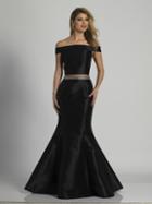 Dave & Johnny - A6296 Off-shoulder Two-piece Mermaid Gown