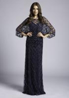 Lara Dresses - 33434 Sequined Illusion Bateau Dolman Sleeve Dress