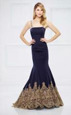 Montage By Mon Cheri - 217940 Gilded Lace Applique Evening Gown