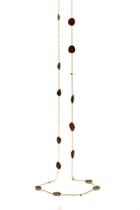 Tresor Collection - 18k Yellow Gold Long Lente Necklace With Garnet