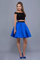 Nox Anabel - 6336 Two Piece Off-shoulder A-line Dress