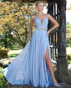 Jovani - 90823 Strapless Ruched Bodice Chiffon Gown