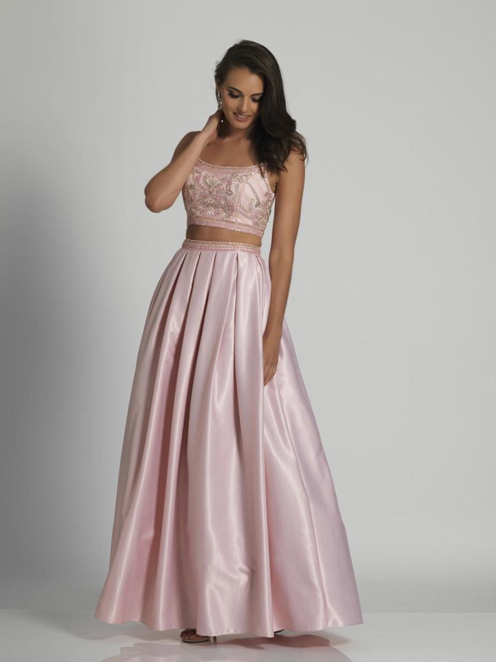 Dave & Johnny - A5844 Shimmering Pleated Two Piece Gown