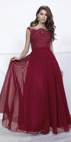 Nox Anabel - 8314 Elegant Lace Bodice Chiffon A-line Dress