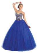 May Queen - Lk 38 Strapless Sweetheart Sequined Ballgown