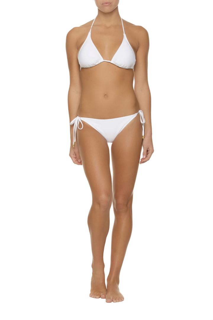 Helen Jon - String Bikini Top In White
