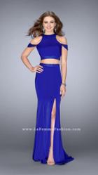 Gigi - Unconventional Halter Sheath Long Evening Gown With Shoulder Straps 24653