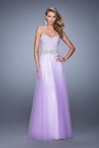 La Femme - 21341 Strapless Tulle Overskirt Gown
