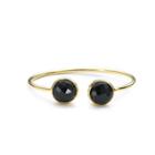 Margaret Elizabeth - Faceted 2 Stone Bangle Black Onyx