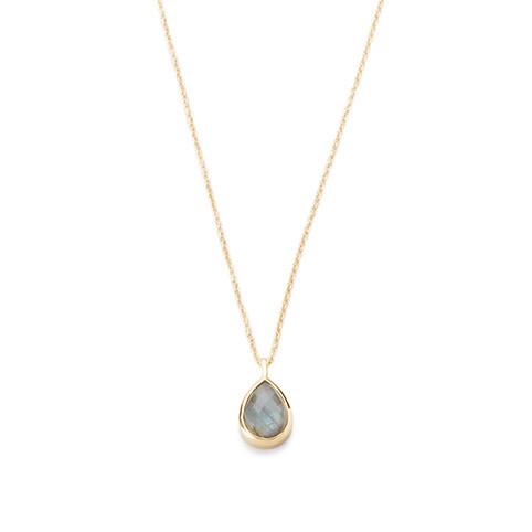 Margaret Elizabeth - Teardrop Pendant Necklace Labradorite