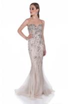 Terani Couture - 1611gl0462a Bejeweled Illusion Bateau Trumpet Dress