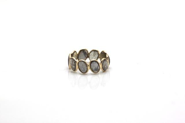 Tresor Collection - Labradorite Stackable Ring Band In 18k Yellow Gold M2409lr