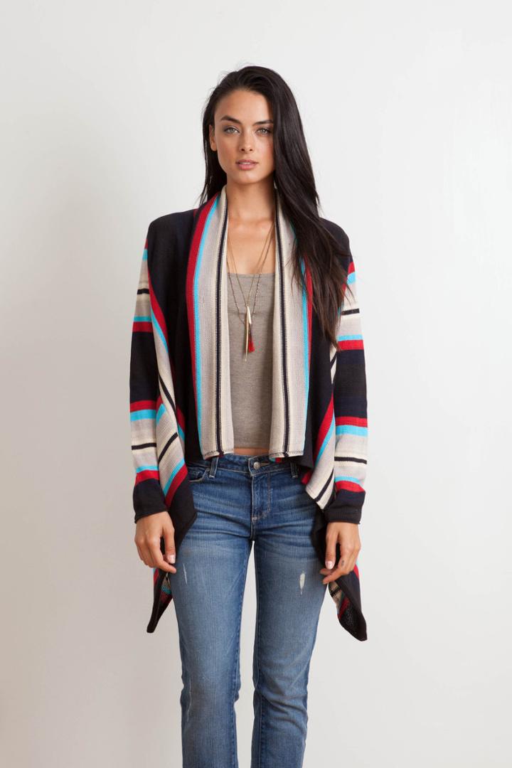 Goddis - Livie Drape Sweater In Thunder