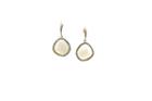 Tresor Collection - White Moonstone & Diamond Earring In 18k Yellow Gold