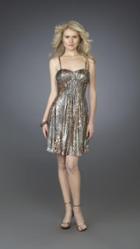 La Femme - Printed Sweetheart Short Sheath Dress 14024