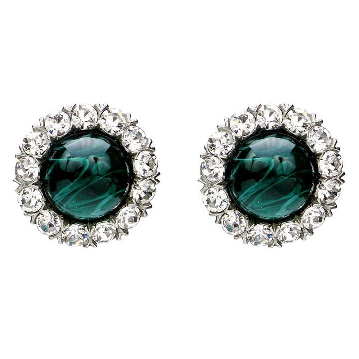 Ben-amun - Velvet Glamour Emerald Crystal Clip Earrings