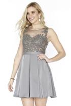 Jolene Collection - 17575 Foliage Ornate Illusion Dress