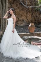Milano Formals - Aa9322 Embellished Strapless Sweetheart Wedding Gown